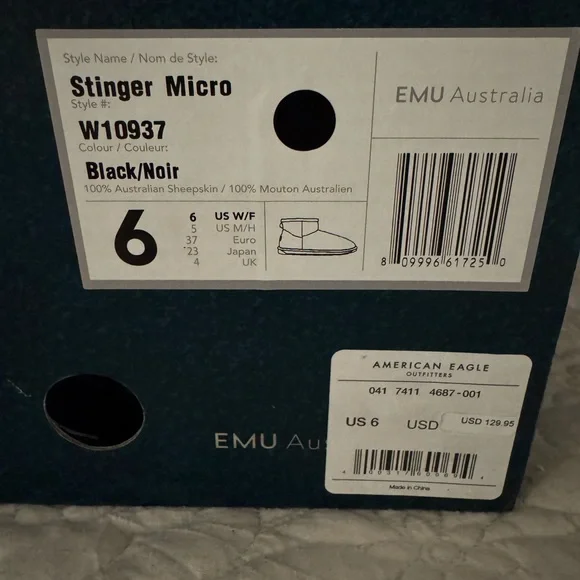 EMU Australia Stinger Micro Boots - Black - Picture 1 of 6